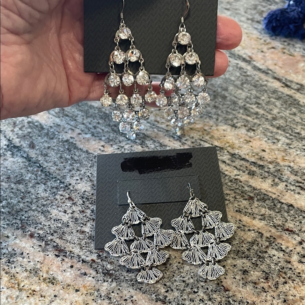 Elegant Silver Chandelier Earring Bundle
